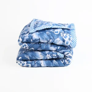 Baby Quilt - Blue Flower - 0-5 Years