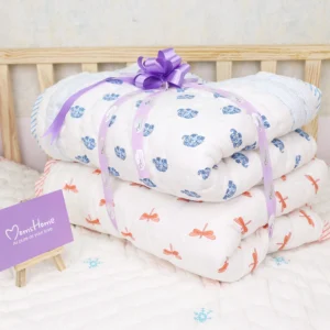 Baby Quilt Organic Cotton | Blanket | 100x150 CM | 0-5 Year | Pack of 2